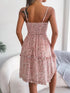 'Elowen' Floral Spaghetti Strap Mini Dress - Celes Fashion